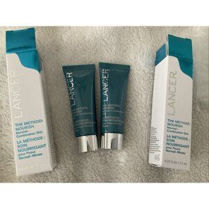 Lancer The Method NOURISH LOT 2 X .25oz/7.5mL Face Moisturizer Travel Mini New